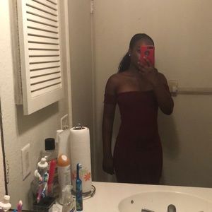 Burgundy dress